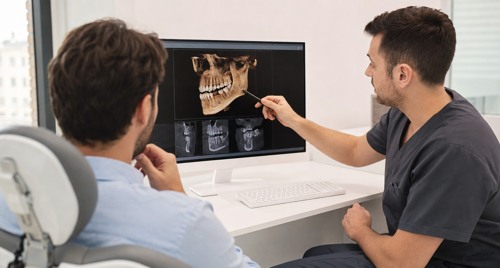 TAC 3D para estudiar el hueso antes de colocar implantes